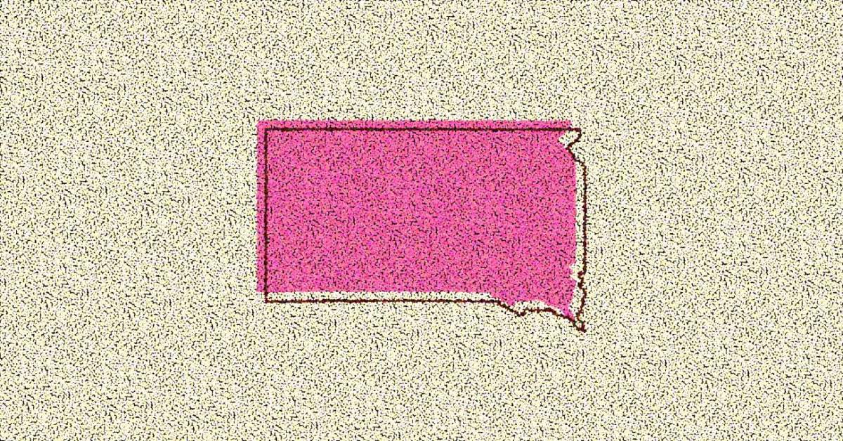 South Dakota on map
